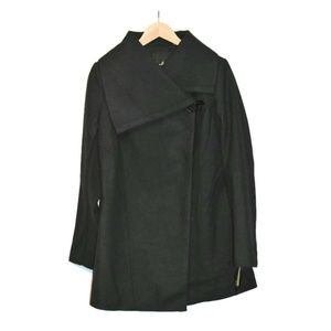 NWT Sam Edelman Wool Blend Coat Womens Black Small